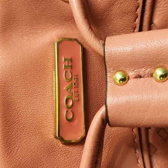 Coach Madison Marielle Pink Leather Drawstring Slouch Shoulder Bag - Picture 8 of 15